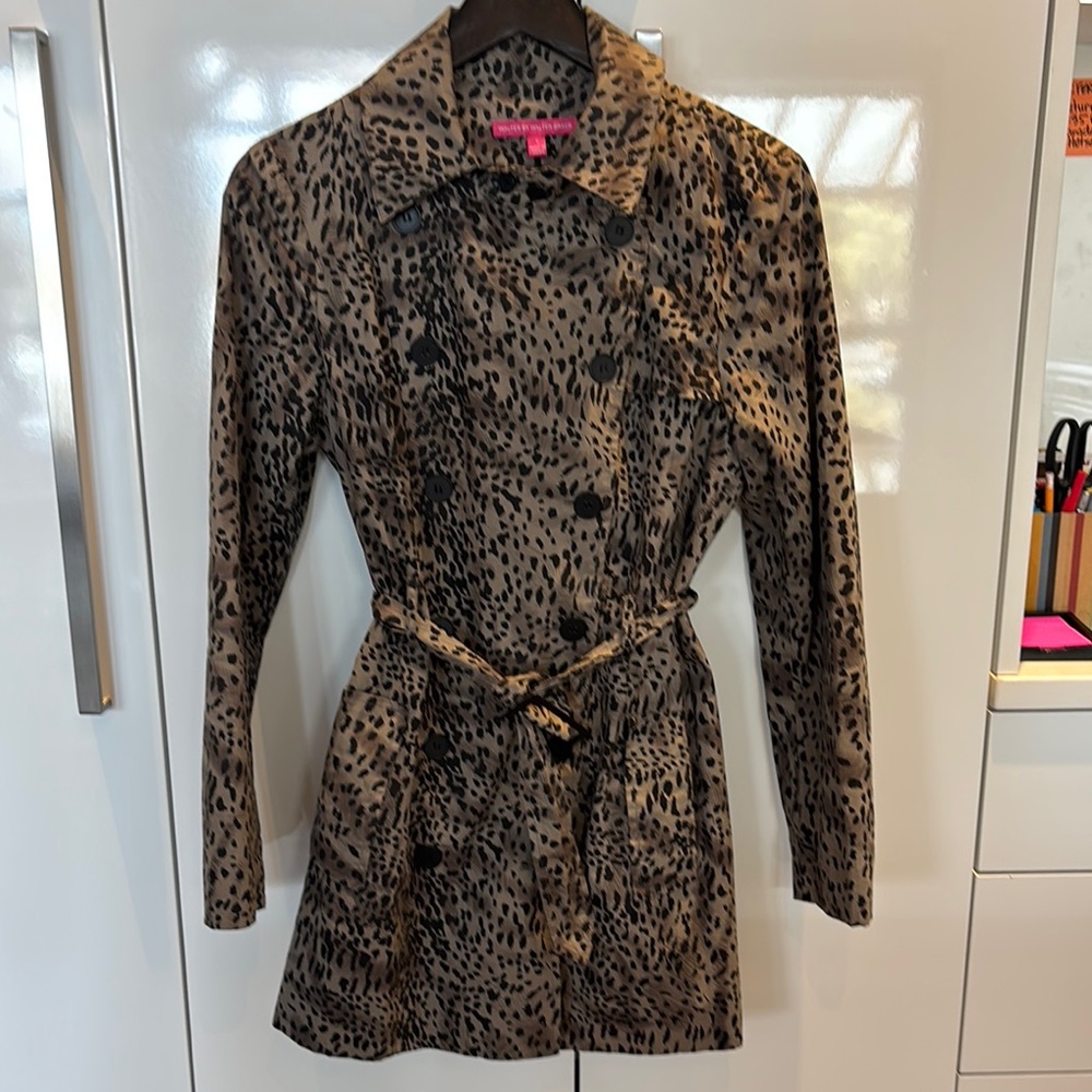 Leopard Print Women's Trench Coat